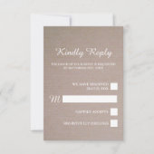 RSVP - kraft Wedding Rustic Kaartje (Voorkant)