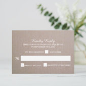 RSVP - kraft Wedding Rustic Kaartje (Staand voorkant)