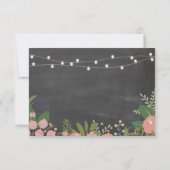 RSVP Krijt Bruiloft Landelijk Lichten Bloemkaarten Kaart (Achterkant)