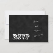 RSVP Krijtbord Stijl Bruiloft Uitnodiging Kaart (Voorkant)