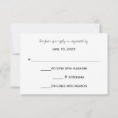 RSVP Krijtbord Stijl Bruiloft Uitnodiging Kaart (Achterkant)