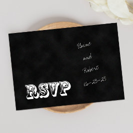 RSVP Krijtbord Stijl Bruiloft Uitnodiging Kaart