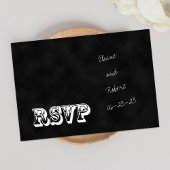 RSVP Krijtbord Stijl Bruiloft Uitnodiging Kaart
