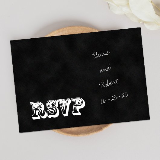 RSVP Krijtbord Stijl Bruiloft Uitnodiging Kaart