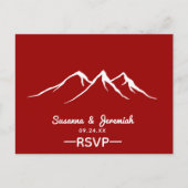 RSVP - landelijke bergbeklimmer - weddenschap Uitnodiging Briefkaart (Voorkant)