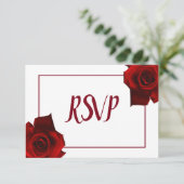 RSVP - Landelijke landelijke rozen Klasse bloemige Kaart (Staand voorkant)