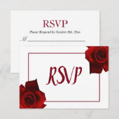 RSVP - Landelijke landelijke rozen klassebloem bru Kaart (Voorkant / Achterkant)
