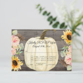 RSVP Landelijke Zonnebloem en Bloemenkrans Houten  Kaart (Staand voorkant)