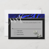 RSVP Las Vegas Art Deco Zebra | zwarte blauwe zilv (Voorkant)