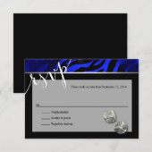 RSVP Las Vegas Art Deco Zebra | zwarte blauwe zilv (Voorkant / Achterkant)