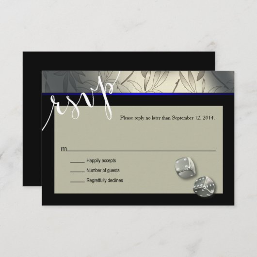 RSVP Las Vegas Art Deco | zilverzwart (Voorkant / Achterkant)