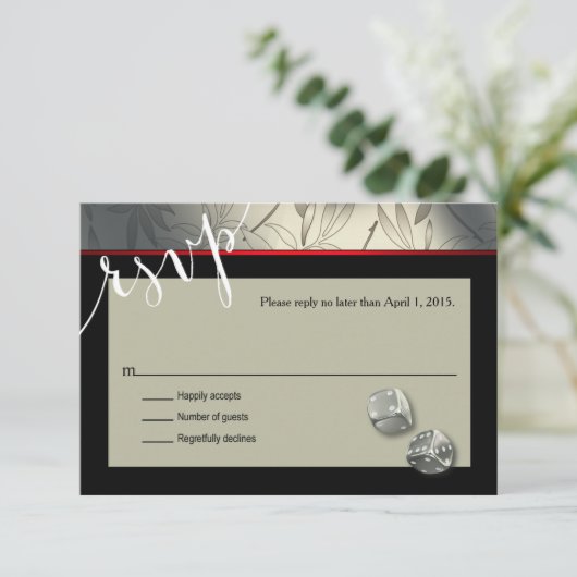 RSVP Las Vegas Art Deco | zilverzwart (Staand voorkant)