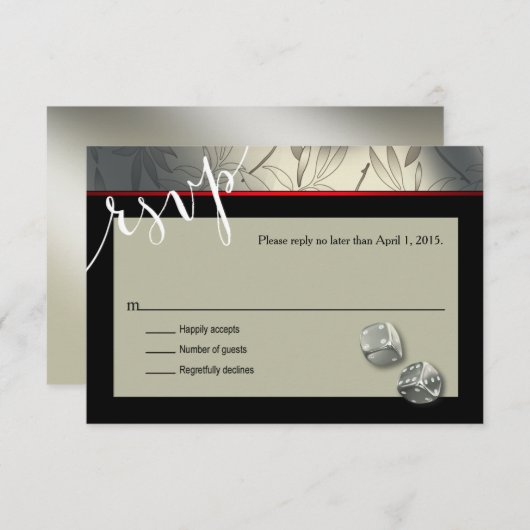 RSVP Las Vegas Art Deco | zilverzwart (Voorkant / Achterkant)