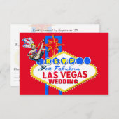 RSVP Las Vegas bruiloft receptie (Voorkant / Achterkant)
