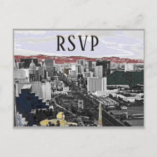 RSVP Las Vegas Event Modern Uitnodiging Briefkaart