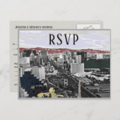RSVP Las Vegas Event Modern Uitnodiging Briefkaart (Voorkant / Achterkant)