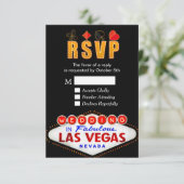 RSVP Las Vegas Sign Weddenschap Neon Light Reply C (Staand voorkant)