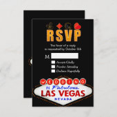 RSVP Las Vegas Sign Weddenschap Neon Light Reply C (Voorkant / Achterkant)