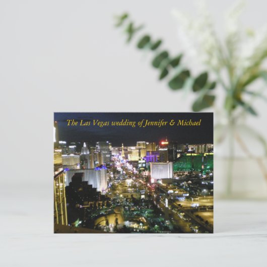 RSVP Las Vegas Wedding Guest Response Uitnodiging Briefkaart (Staand voorkant)