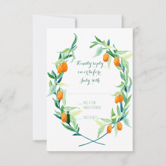 RSVP Laurel Wreath Kumquat Branch Modern Simple (Voorkant)