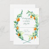 RSVP Laurel Wreath Kumquat Branch Modern Simple (Voorkant / Achterkant)