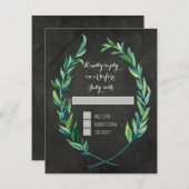 RSVP Laurel Wreath Olive Leaf Branch Chalkboard (Voorkant / Achterkant)