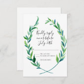 RSVP Laurel Wreath Olive Leaf Branch Modern Simple (Voorkant / Achterkant)