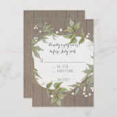 RSVP Laurel Wreath Rustic Country Foliage Wooden (Voorkant / Achterkant)