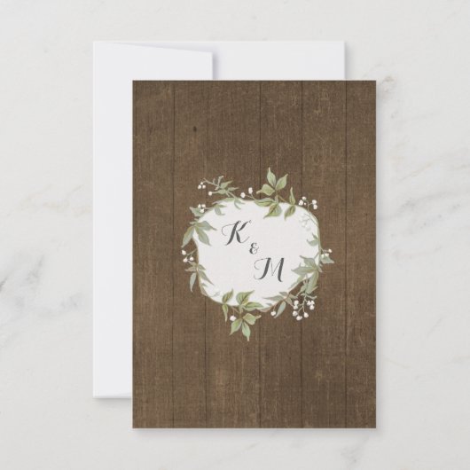 RSVP Laurel Wreath Rustieke Zomer Outdoor Bruiloft (Achterkant)