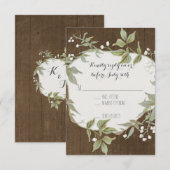 RSVP Laurel Wreath Rustieke Zomer Outdoor Bruiloft (Voorkant / Achterkant)