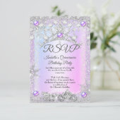 RSVP Lavendel paarse Quinceanera Winter Carriage (Staand voorkant)