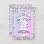 RSVP Lavendel paarse Quinceanera Winter Carriage (Voorkant / Achterkant)