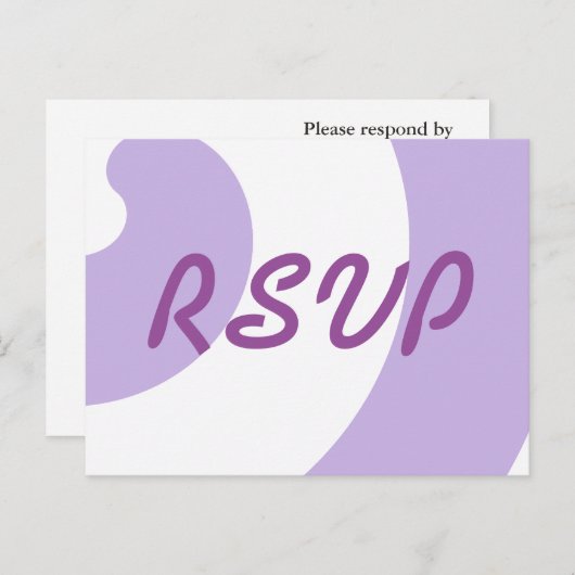 RSVP-lavender en witzwuiten Uitnodiging Briefkaart (Voorkant / Achterkant)