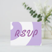 RSVP-lavender en witzwuiten Uitnodiging Briefkaart (Staand voorkant)