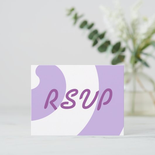 RSVP-lavender en witzwuiten Uitnodiging Briefkaart (Staand voorkant)