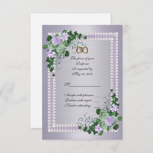 RSVP Lavender rozen (Voorkant / Achterkant)