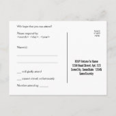 "RSVP" + leuk veelkleurig regenboogachtig patroon Uitnodiging Briefkaart (Achterkant)
