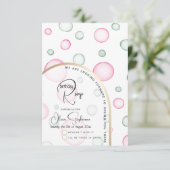 RSVP | Levendige leuke roze en groene bubbels (Staand voorkant)