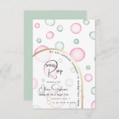 RSVP | Levendige leuke roze en groene bubbels (Voorkant / Achterkant)