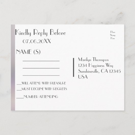 RSVP | Levensboom Uitnodiging Briefkaart (Achterkant)