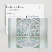 RSVP | Levensboom Uitnodiging Briefkaart (Voorkant / Achterkant)