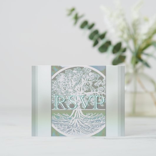 RSVP | Levensboom Uitnodiging Briefkaart (Staand voorkant)