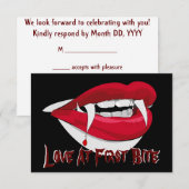 RSVP - Liefde bij eerste stap - Zwarte achtergrond Kaart (Voorkant / Achterkant)