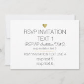 rsvp-liefde en paar initialen, helder en elegant kaart (Achterkant)