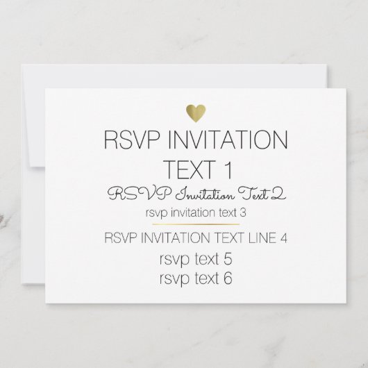 rsvp-liefde en paar initialen, helder en elegant kaart (Achterkant)