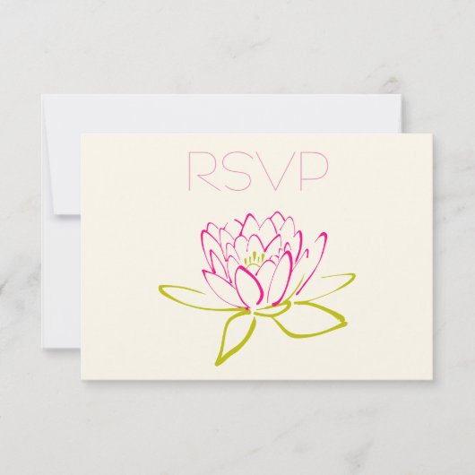 RSVP Lotus Flower/Water Lily Illustration (Voorkant)