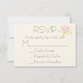 RSVP Lotus Flower/Water Lily Illustration (Achterkant)