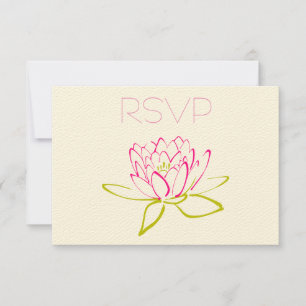 RSVP Lotus Flower/Water Lily Illustration