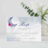 RSVP Maaltijdkeuze | Navy Custom Waterverf Wash (Staand voorkant)