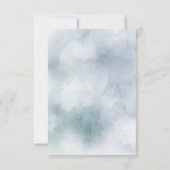 RSVP-maaltijdkeuze | Silver Blue Winter Wonderland RSVP Kaartje (Achterkant)